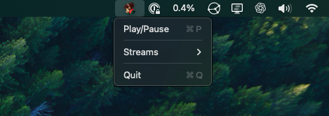 lofibar running on macOS